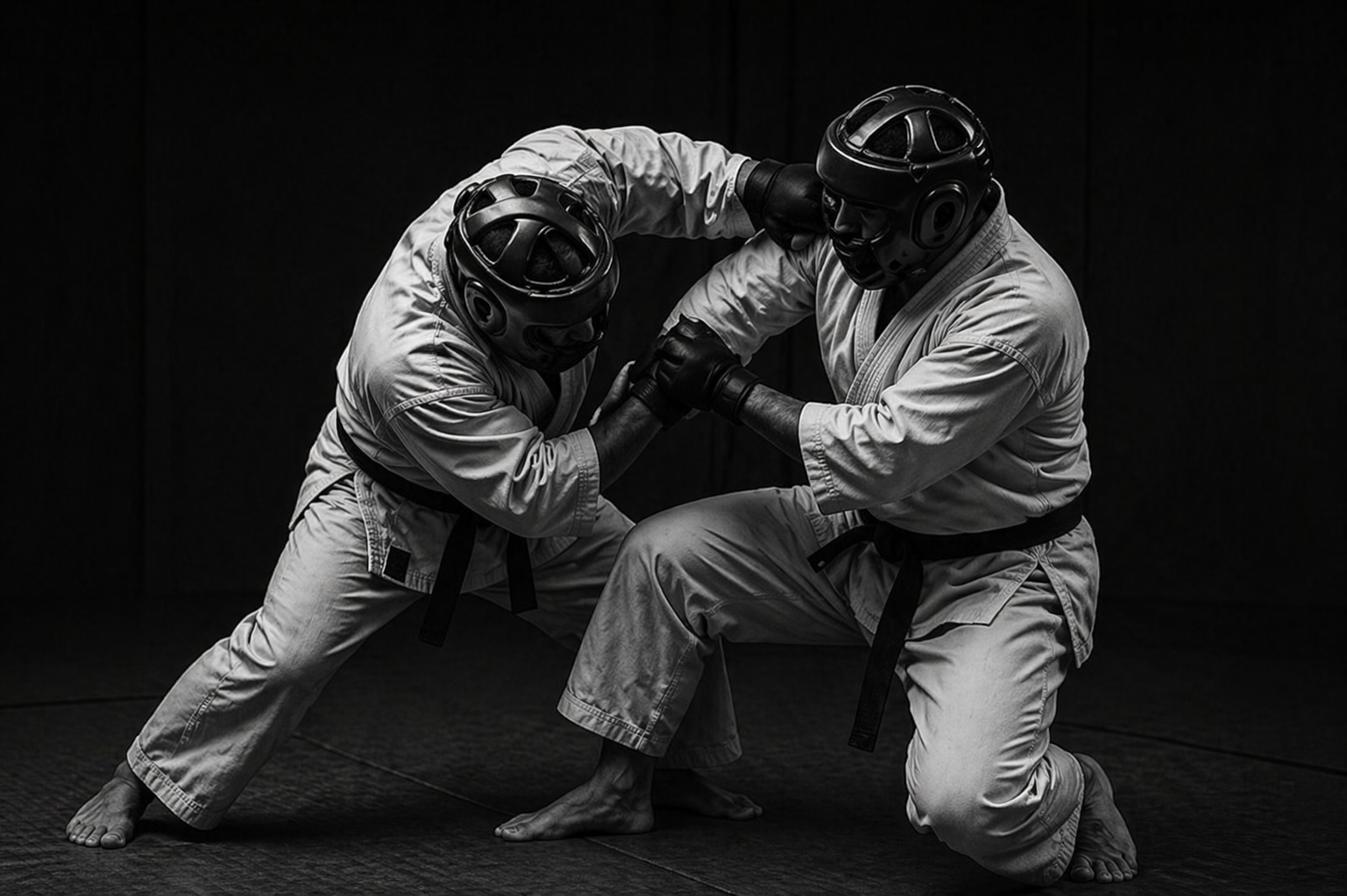 Attached fighting / clinch